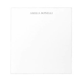 Bloc De Notas Minimalista Clásico Profesional Plano Agregar Nomb