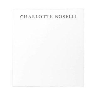 Bloc De Notas Minimalista Elegante Clásico Profesional Simple