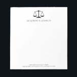 Bloc De Notas Minimalista Ley de la Escala de Justicia de la Muj<br><div class="desc">¡Esta es una Minimalista Ley JD Notepad de la Escala de Justicia de la Mujer Moderna!</div>
