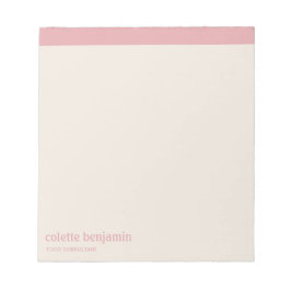 Bloc De Notas Minimalista Limpio Rosa Pastel y Melocotón Pálido