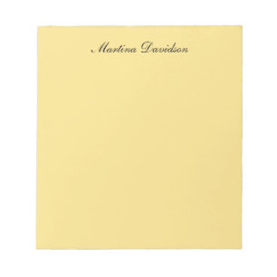 Bloc De Notas Minimalista Moderno Nombre Color Jasmine Plano Cre