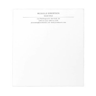 Bloc De Notas Minimalista Moderno Profesional Creativo