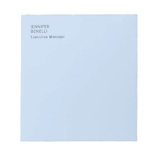 Bloc De Notas Minimalista moderno profesional moderno azul pálid