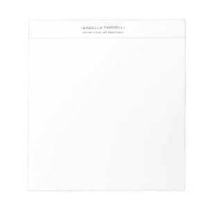 Bloc De Notas Minimalista Moderno Profesional Simple Liso