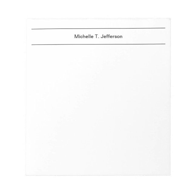 Bloc De Notas Minimalista moderno simple y sencillo (Frente)