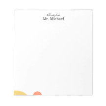 Bloc de notas minimalista para maestros