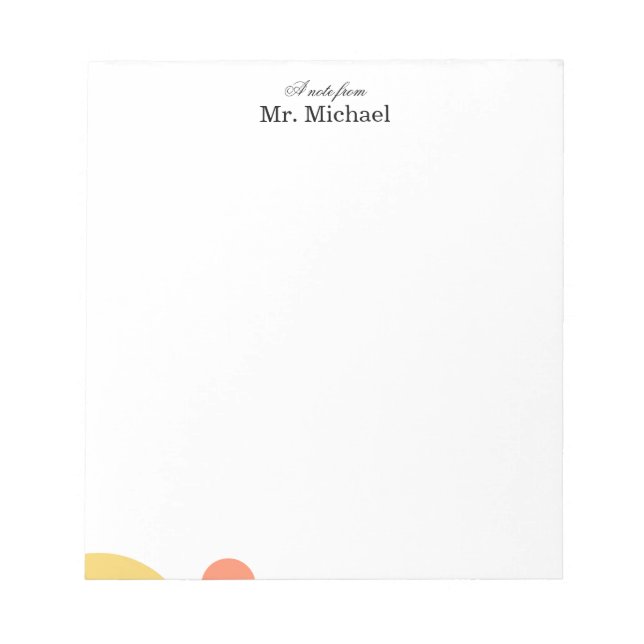 Bloc de notas minimalista para maestros (Frente)