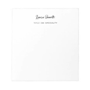 Bloc De Notas Minimalista profesional moderno manuscrito
