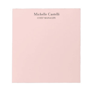 Bloc De Notas Minimalista Profesional Único Clásico Pastel