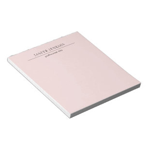 Bloc De Notas Minimalista Rosa Moderno