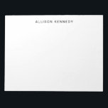 Bloc De Notas Minimalista Simple Clásico Clásico Moderno Gris Bá<br><div class="desc">Bloc de notas de gris básico básico clásico simple profesional Puede personalizar fácilmente el color del texto con la herramienta "Personalizar" o sentirse libre de comunicarse conmigo.</div>