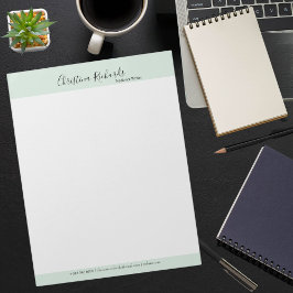 Bloc De Notas Minimalista verde elegante