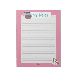 Bloc De Notas Mis notas de café rosado a pesar de todo