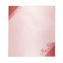 Bloc De Notas Mis notas en mármol rojo