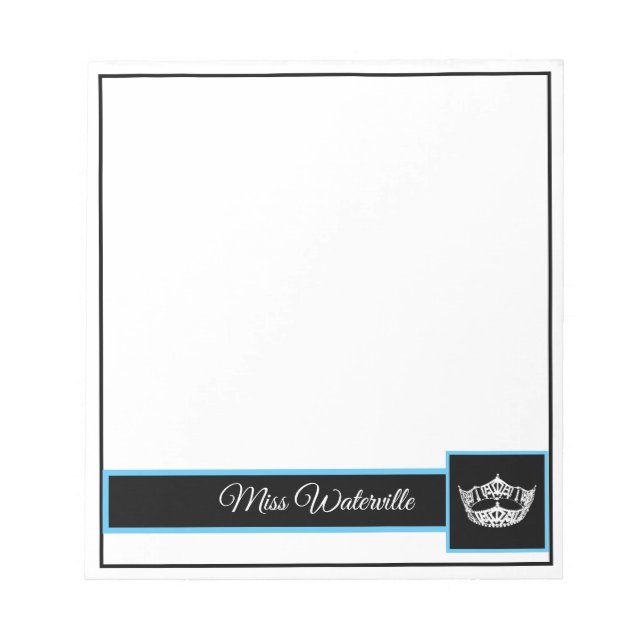 Bloc De Notas Miss América Autograph Pad-Turqouise & Black (Frente)