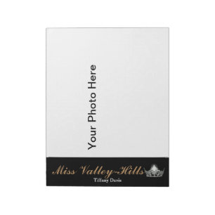 Bloc De Notas Miss América estilo Pageant Photo Autograph Pad