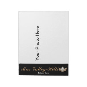 Bloc De Notas Miss América estilo Pageant Photo Autograph Pad