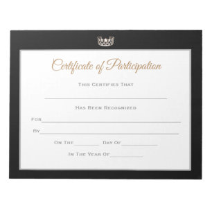 Bloc De Notas Miss EE.UU. Certificados de concurso-participación