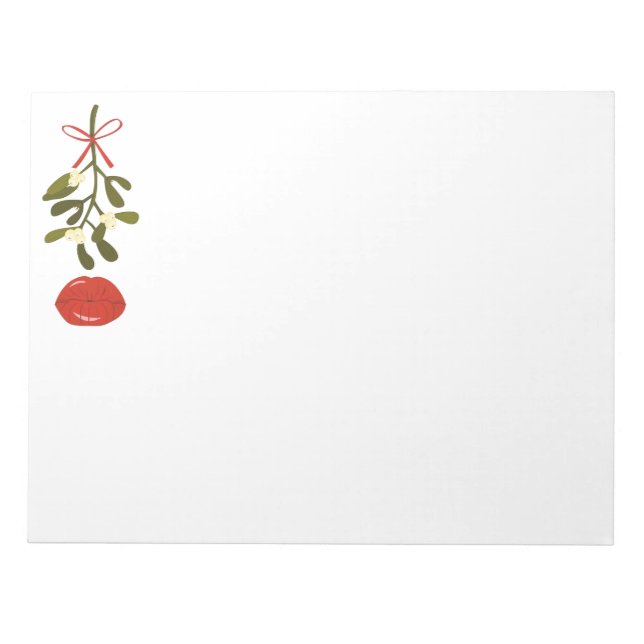 Bloc De Notas Mistletoe y levas de besos (Frente)