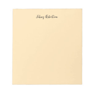 Bloc De Notas Mocasin Peachy Yellow Plain Elegant Profesional