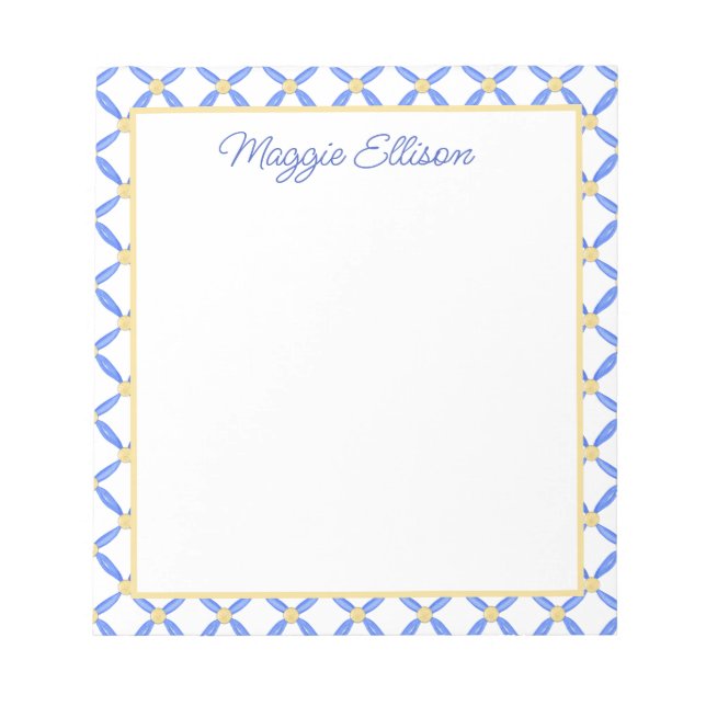 Bloc De Notas Moda acuática Chinoiserie (Frente)