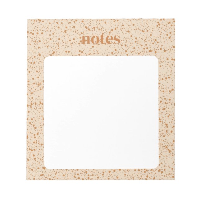 Bloc De Notas Moda Brown Polka Dots Stationery (Frente)