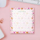 Bloc De Notas moda color de agua rosa abeja patrón de flores sil<br><div class="desc">Presentamos nuestra colección "Melodías alegres: Sinfonía de cumpleaños de conejo rosa". Este encantador diseño de dibujos a mano cuenta con una hermosa abeja acuarela en medio de una vibrante variedad de flores silvestres, cuidadosamente elaborada con un gouache acuarela. Perfecto para añadir un toque de encanto a sus productos Zazzle, este...</div>