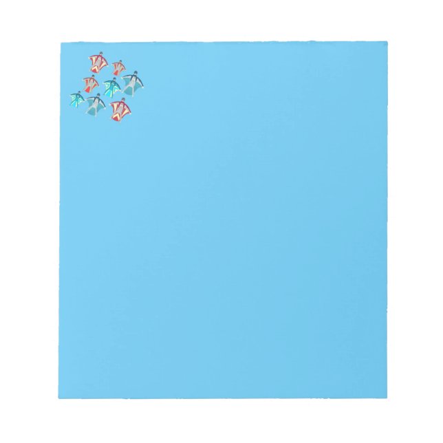 Bloc De Notas Moda de aleta Skydiving Tema (Frente)