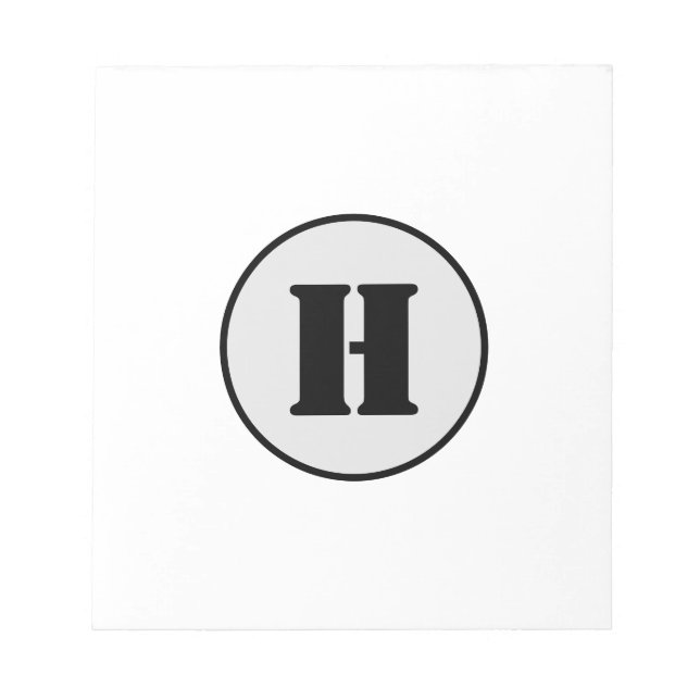 Bloc De Notas Moda DE ESTILO MÍNIMO MODERNO MONOGRAM ELEGANTE SI (Frente)