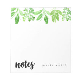 Bloc De Notas moda de vegetación floral personalizada notepad