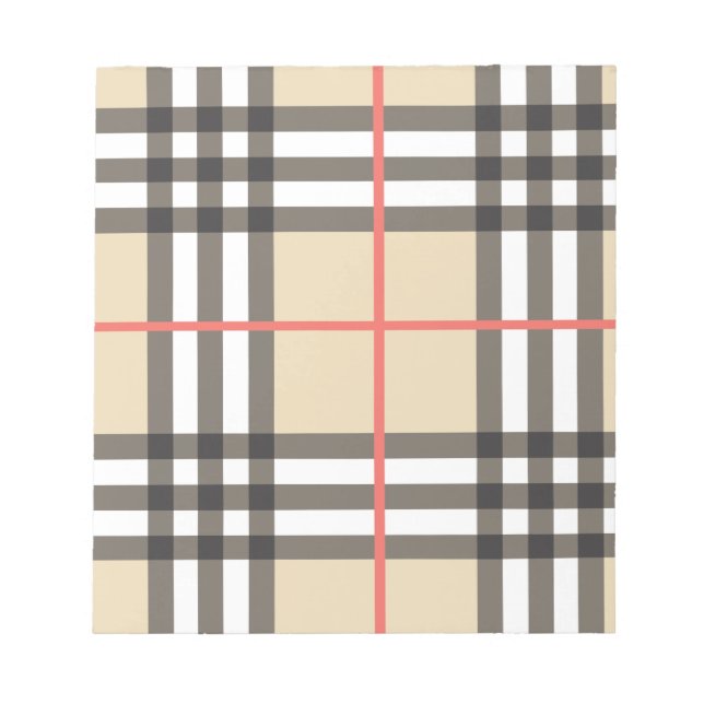 Bloc De Notas Moda geométrica escocesa de diseño (Frente)