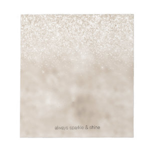 Bloc De Notas Moda Glitz Purpurina blanco Ombre