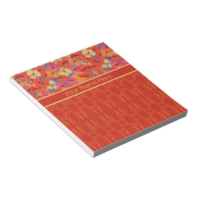 Bloc De Notas Moda Naranja rosado Cachorros amarillos Notepad o  (Lado Derecho)