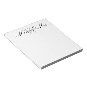 Bloc De Notas MODA NOTEPAD_ " Sr. y señora" BLANCO