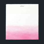 Bloc De Notas Moda Ombre color de agua rosa caliente personaliza<br><div class="desc">Tápica colorida y de moda con una acuarela rosa caliente oscura. Este será un acento perfecto para su oficina.</div>