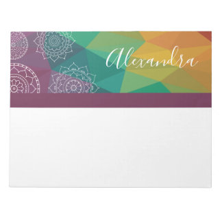 Bloc De Notas Moda personalizada de boho arcoiris mandala