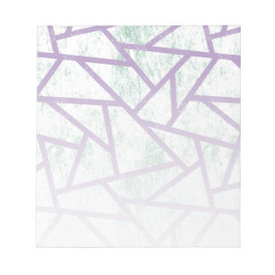 Bloc De Notas Modalidades de mosaico verde claro y lavanda