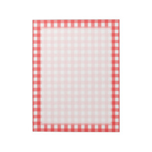 Bloc De Notas Modelo blanco rojo del control de la guinga