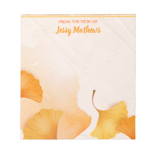 BLOC DE NOTAS MODELO DE COLOR DE AGUA DE NARANJA MODERNO ELEGANT