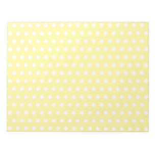 Bloc De Notas Modelo de lunares amarillo. Manchado