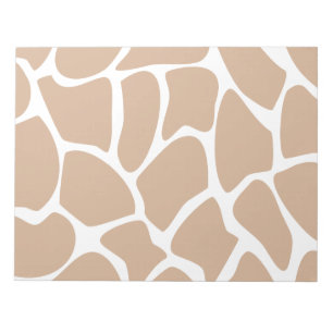 Bloc De Notas Modelo del estampado de girafa en beige