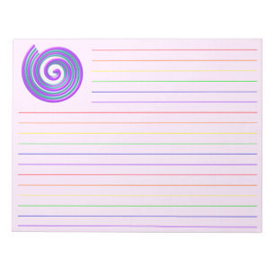 Bloc De Notas Modelo espiral púrpura brillante y Verde azulado