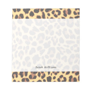 Bloc De Notas Modelos de la piel animal del estampado leopardo