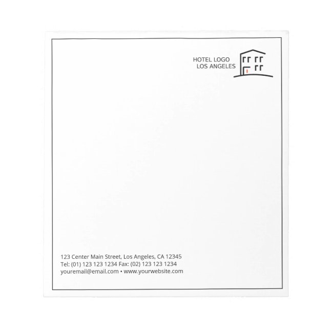 Bloc De Notas Modern Business Logo Promotional (Frente)