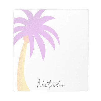 Bloc De Notas Modern Colorful Palm Tree Elegant Stylish Monogram