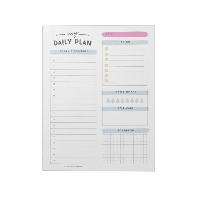 Bloc De Notas Modern Daily Planner (Lado Izquierdo)