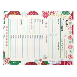 Bloc De Notas Modern Daily Planner 2024 Navidades Tema