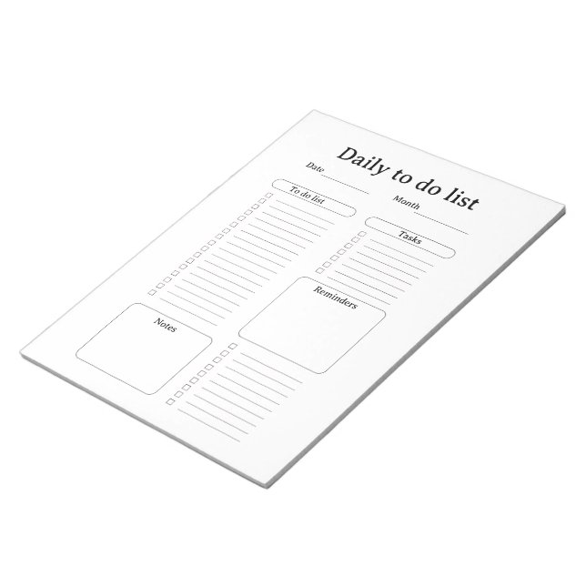 Bloc De Notas Modern Daily To-Do List Notepad (Lado Derecho)