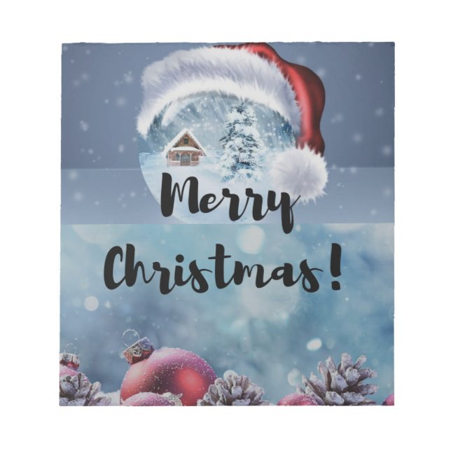 Bloc De Notas Modern funny cute Christmas reindeer      (Frente)