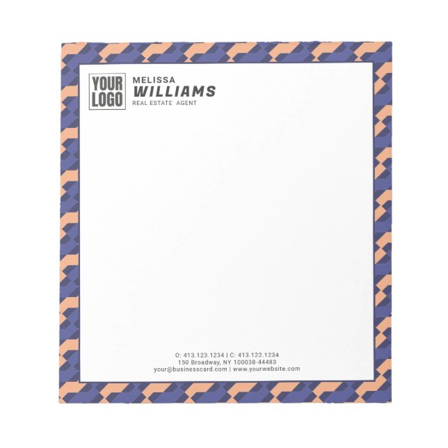 Bloc De Notas Modern Geometric Interlocking Pattern  (Frente)